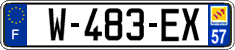 French license plate, SIV (garage)