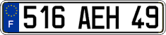 French license plate, FNI