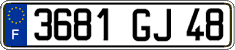 French license plate, FNI