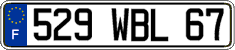 French license plate, FNI