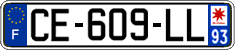 French license plate, SIV (ordinary)
