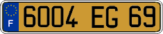 French license plate, FNI