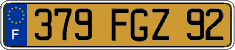 French license plate, FNI
