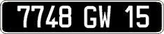 French license plate, FNI