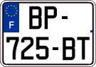 French license plate, SIV (ordinary)
