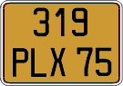 French license plate, FNI