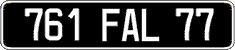 French license plate, FNI