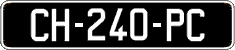 French license plate, SIV (oldtimers)