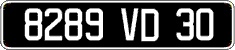 French license plate, FNI