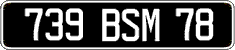 French license plate, FNI