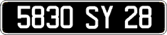French license plate, FNI
