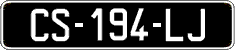 French license plate, SIV (oldtimers)