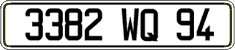 French license plate, FNI