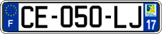 French license plate, SIV (ordinary)