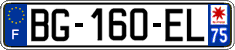 French license plate, SIV (ordinary)