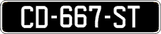 French license plate, SIV (oldtimers)
