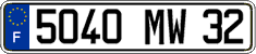 French license plate, FNI