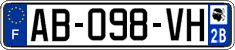 French license plate, SIV (ordinary)