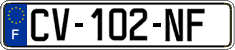 French license plate, SIV (ordinary)