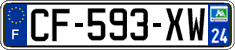 French license plate, SIV (ordinary)