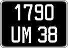 French license plate, FNI