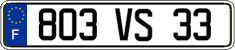 French license plate, FNI