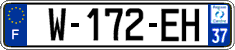 French license plate, SIV (garage)