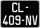 French license plate, SIV (oldtimers)