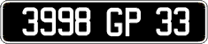French license plate, FNI