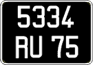 French license plate, FNI