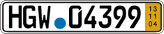 German license plate, Short-term transit plates