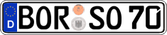 German license plate, Regular plates