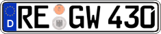 German license plate, Regular plates