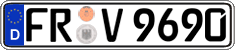 German license plate, Regular plates