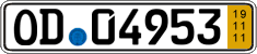 German license plate, Short-term transit plates