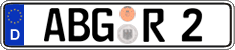 German license plate, Regular plates