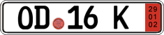 German license plate, Export transit plates