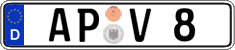 German license plate, Regular plates