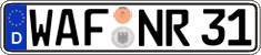 German license plate, Regular plates