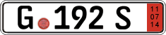 German license plate, Export transit plates