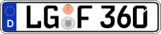 German license plate, Regular plates