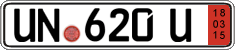 German license plate, Export transit plates