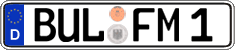 German license plate, Regular plates