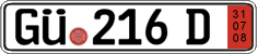 German license plate, Export transit plates
