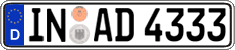 German license plate, Regular plates