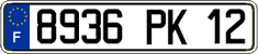 French license plate, FNI