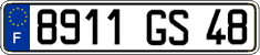 French license plate, FNI