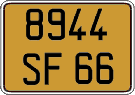 French license plate, FNI