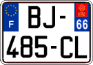 French license plate, SIV (ordinary)
