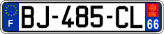 French license plate, SIV (ordinary)